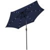 10 ft Outdoor Patio Umbrella with Solar LED Lights