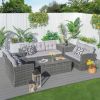 Direct Wicker Outdoor Patio Conversation Set with Storage Box and Cushions