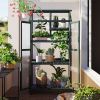 62" Tall Balcony Wood Greenhouse Cold Frame on Wheels