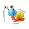 Metal Creative Snail Sculpture – Colorful Wall & Garden Décor