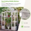 78" Wooden Walk‑In Greenhouse Cold Frame with Skylights
