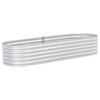 Large Galvanized Steel Raised Garden Bed – Silver