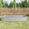 Silver Metal Rectangle Raised Garden Bed – 6' x 3' x 1'