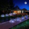 Outdoor Solar Garden Lights – 4‑Pack 120 LED Copper Wire Fireworks Landscape Stakes