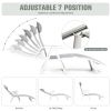 Adjustable Folding Chaise Lounge Chair with Pillow