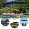 15 ft Double‑Sided Patio Umbrella with Crank & Base