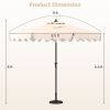9 ft Patio Umbrella with Crank & Push‑Button Tilt