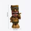 Drum Tiki Solar Flickering LED Garden Light