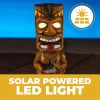 Drum Tiki Solar Flickering LED Garden Light