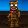 Drum Tiki Solar Flickering LED Garden Light