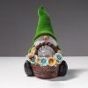 Gnome Night Solar Light – Flower Decor Fairy Gnome Garden Desk Solar Lamp