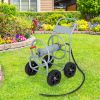 Garden Hose Reel Cart with 4 Wheels & Non‑Slip Grip