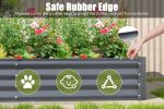 6' x 3' x 1' Galvanized Raised Garden Bed – Green & Gray