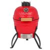 Ceramic Kamado‑Style Charcoal Grill – 13 in, Orange