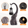 Solar Elephant Statue – Outdoor Garden Resin Elephant Sculpture with LED
