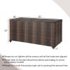 96 Gallon PE Wicker Outdoor Storage Box with Wheels