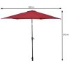 Tilt Adjustment Patio Umbrella with Crank – 10 ft
