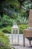 Wooden Hurricane Candle Lanterns – Set of 2 Decorative Holders