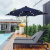 10 ft Outdoor Patio Umbrella with Solar LED Lights