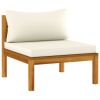 Cream Solid Acacia Wood Modular Garden Lounge Set – Medium Size