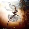 Dandelion Fairy Garden Figurine – Pixies Dancing Steel Wire Yard Decor