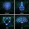 Outdoor Solar Garden Lights – 4‑Pack 120 LED Copper Wire Fireworks Landscape Stakes