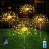 Outdoor Solar Garden Lights – 4‑Pack 120 LED Copper Wire Fireworks Landscape Stakes
