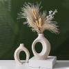 2‑Piece Nordic White Matte Ceramic Vase Snuggle Set