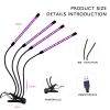 6000K Full-Spectrum Clip-On Grow Light – 5-Level Dimmable