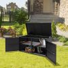 88‑Gallon Rattan Garden Patio Storage Container Box