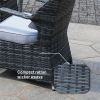 Direct Wicker Aluminum Wicker Round Outdoor Dining Set with Cushions – 5-Piece Set