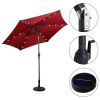 9 ft Patio LED Solar Umbrella with Crank – Market Sun Parasol