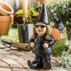 Biker‑Themed Garden Gnome Statue