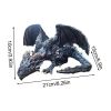 Outdoor Garden Big Squatting Dragon Sculpture – Gothic Dragon Guardian Statue