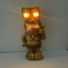 Drum Tiki Solar Flickering LED Garden Light