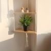 Boho Triangle Wall Shelves – Plant Hanger and Décor
