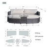 Direct Wicker Outdoor Wicker Sofa Daybed Patio Sunbed – 5-Piece Set