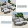 Direct Wicker Outdoor Wicker Sofa Daybed Patio Sunbed – 5-Piece Set