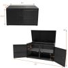88‑Gallon Rattan Garden Patio Storage Container Box