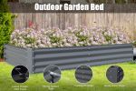 6' x 3' x 1' Galvanized Raised Garden Bed – Green & Gray