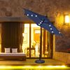 10 ft Outdoor Patio Umbrella with Solar LED Lights