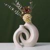 2‑Piece Nordic White Matte Ceramic Vase Snuggle Set