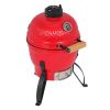 Ceramic Kamado‑Style Charcoal Grill – 13 in, Orange
