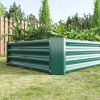 Green Metal Rectangle Raised Garden Bed – 6' x 3' x 1'