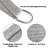 Artpuch Custom Size Light Gray Sun Shade Sail Triangle – 185 GSM Breathable UV Awning