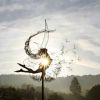 Dandelion Fairy Garden Figurine – Pixies Dancing Steel Wire Yard Decor