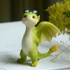 Miniature Fairy Garden Dragon Figurines – Pink Dragon Reading & Baby