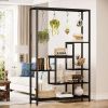 71" Tall 6-Tier Metal Plant Shelf with 10 Hanging Hooks