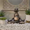 Mini Meditation Yoga Frog Resin Statue