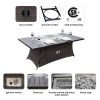 Direct Wicker PE Rattan and Aluminum Patio Dining Fire Pit Table (Table Only)